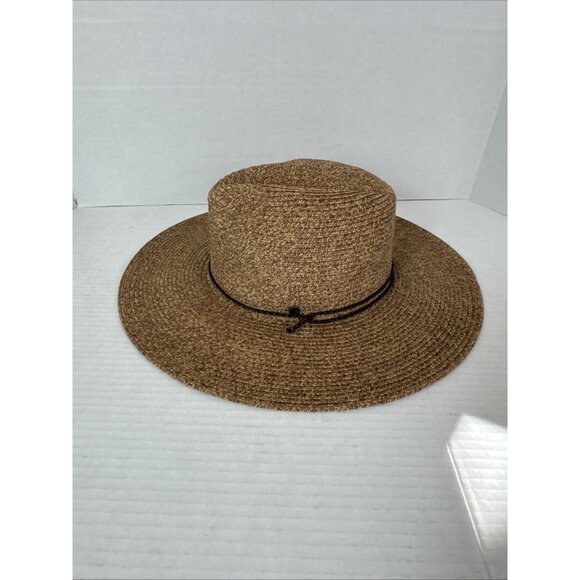 Coolibar Women's S/M Floppy Woven Sun Hat Tan EUC - Picture 10 of 13